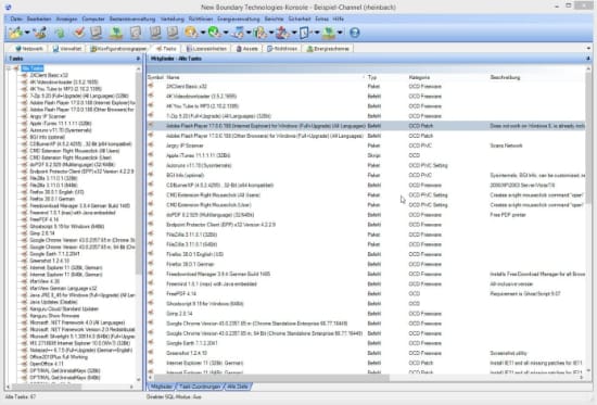 Die Konsole der Softwareverteilung