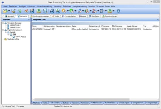 Organisationsgruppen bei der Softwareverteilung
