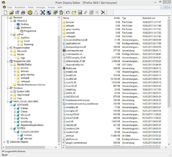 Paketeditor der Softwareverteilung