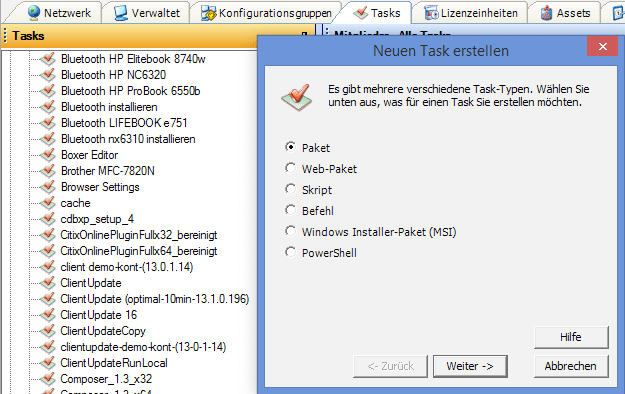 Aufgaben und Tasks der Softwareverteilung, softwaredeployment