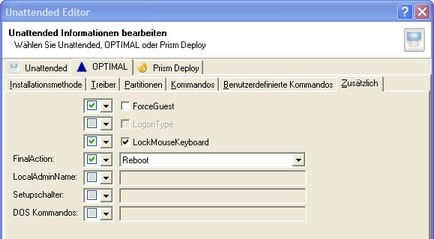 Konfiguration ohne die Softwareverteilung