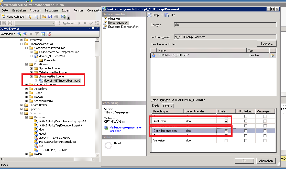Zugrifssrechte auf NBTEncyrptPassword