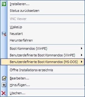 Benutzerdefinierte Boot-Kommandos