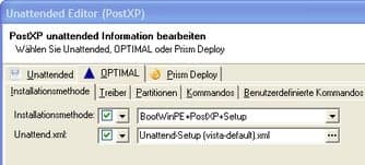 Konfiguration einer unattend Datei für OS-Deploy