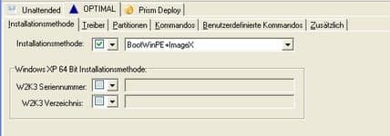 Wahl der Installationsmethode nach der Master Erstellung
