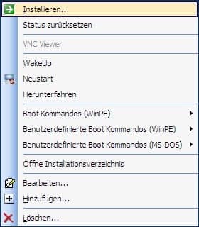 Installieren eines rechners nach dem Imaging